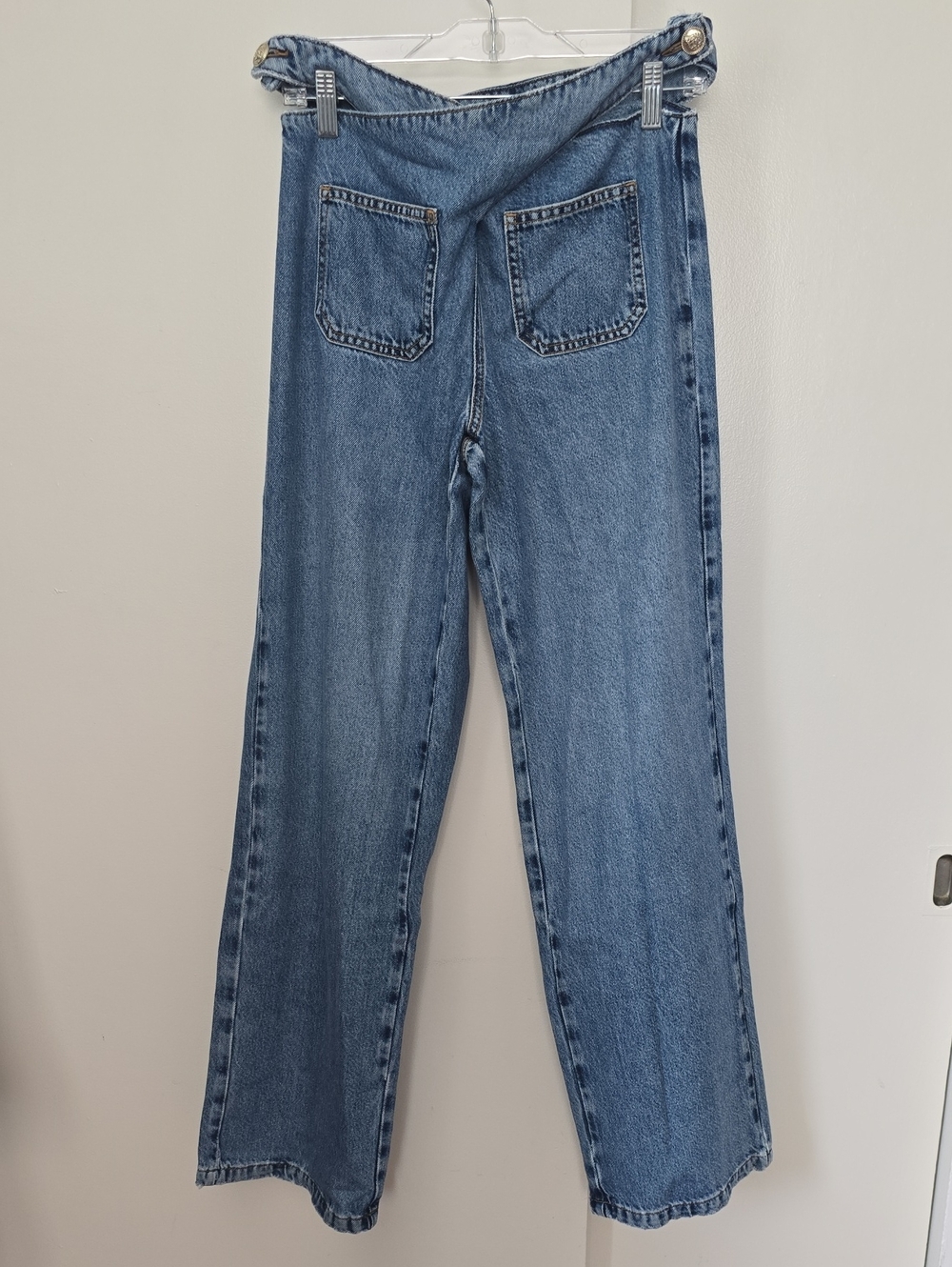 Liu Jo Women's Blue Flared Wide-Leg Jeans